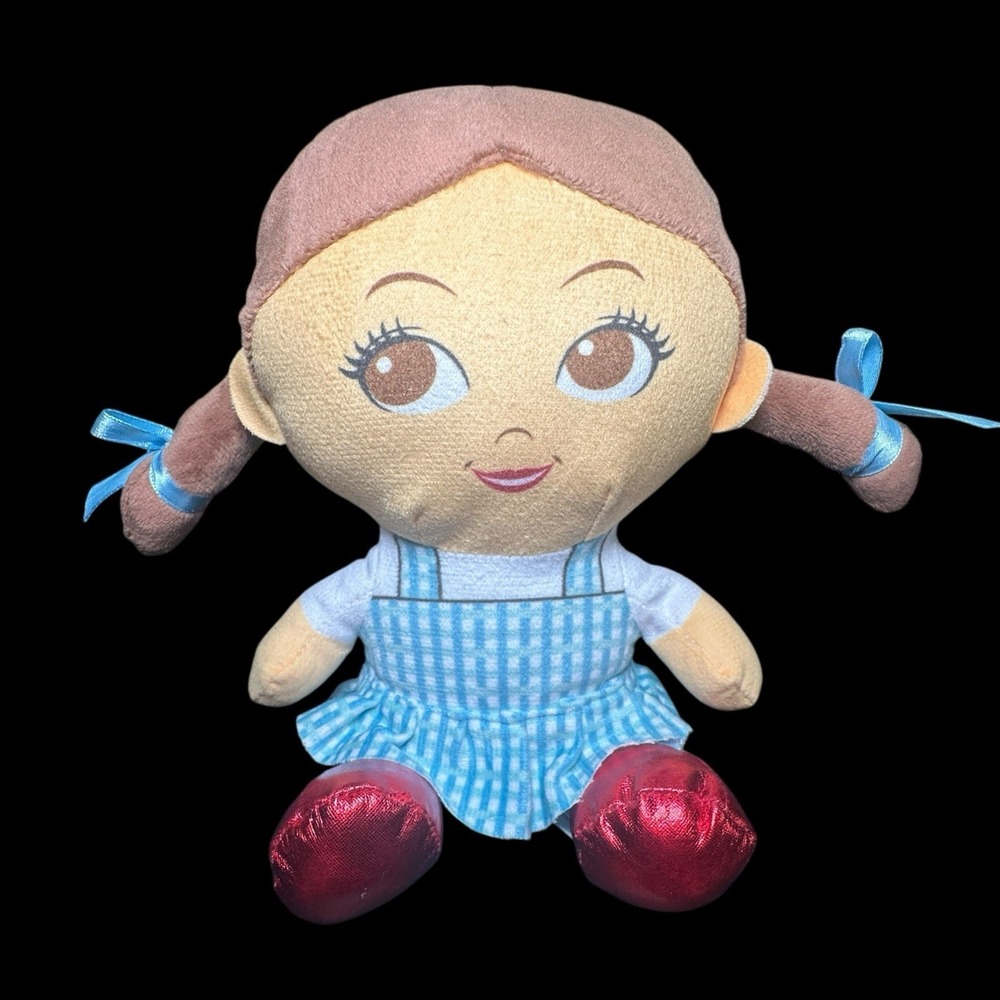 Dorothy Wizard of Oz Plush Red Shoes Sitting 8"‎